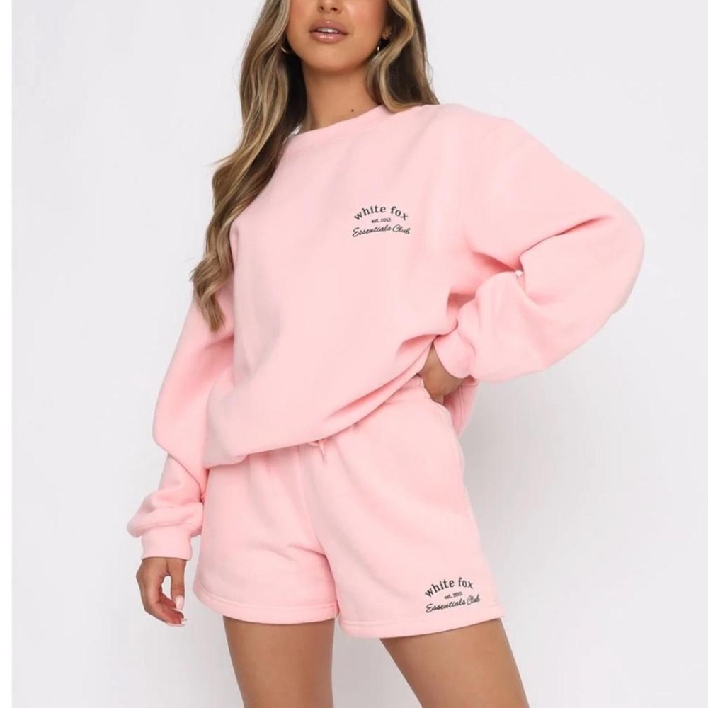 White Fox Pink Crewneck - S/M